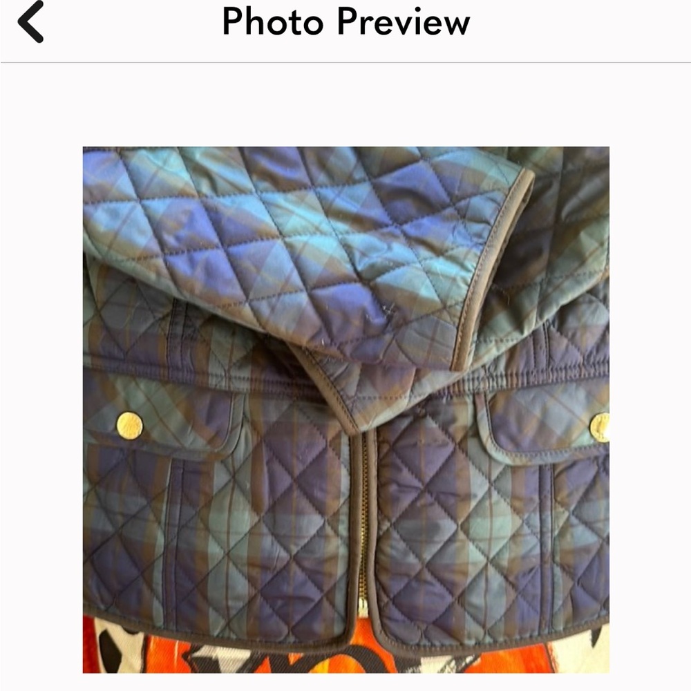 Black Watch quilted plaid jacket